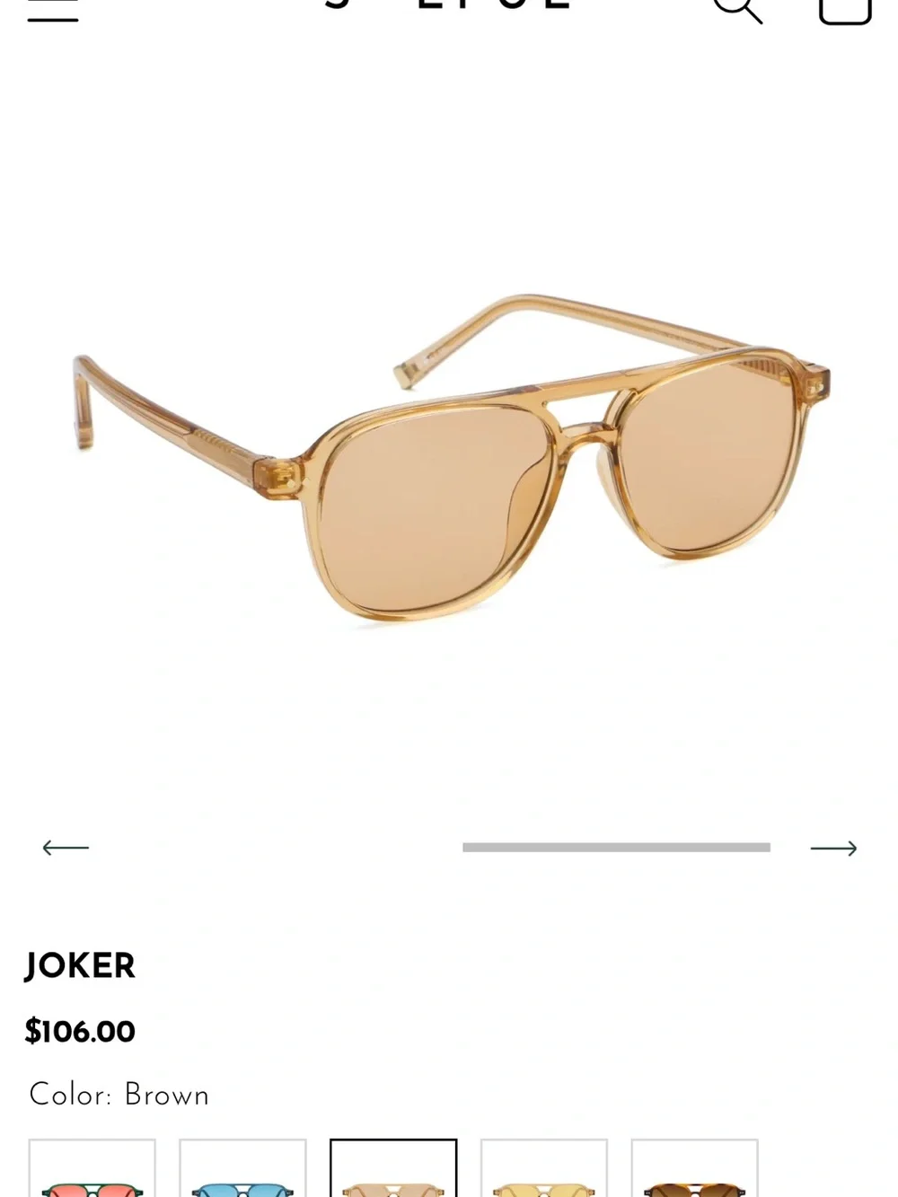 Women's Amber Aviator Sunglasses - Amber Tint